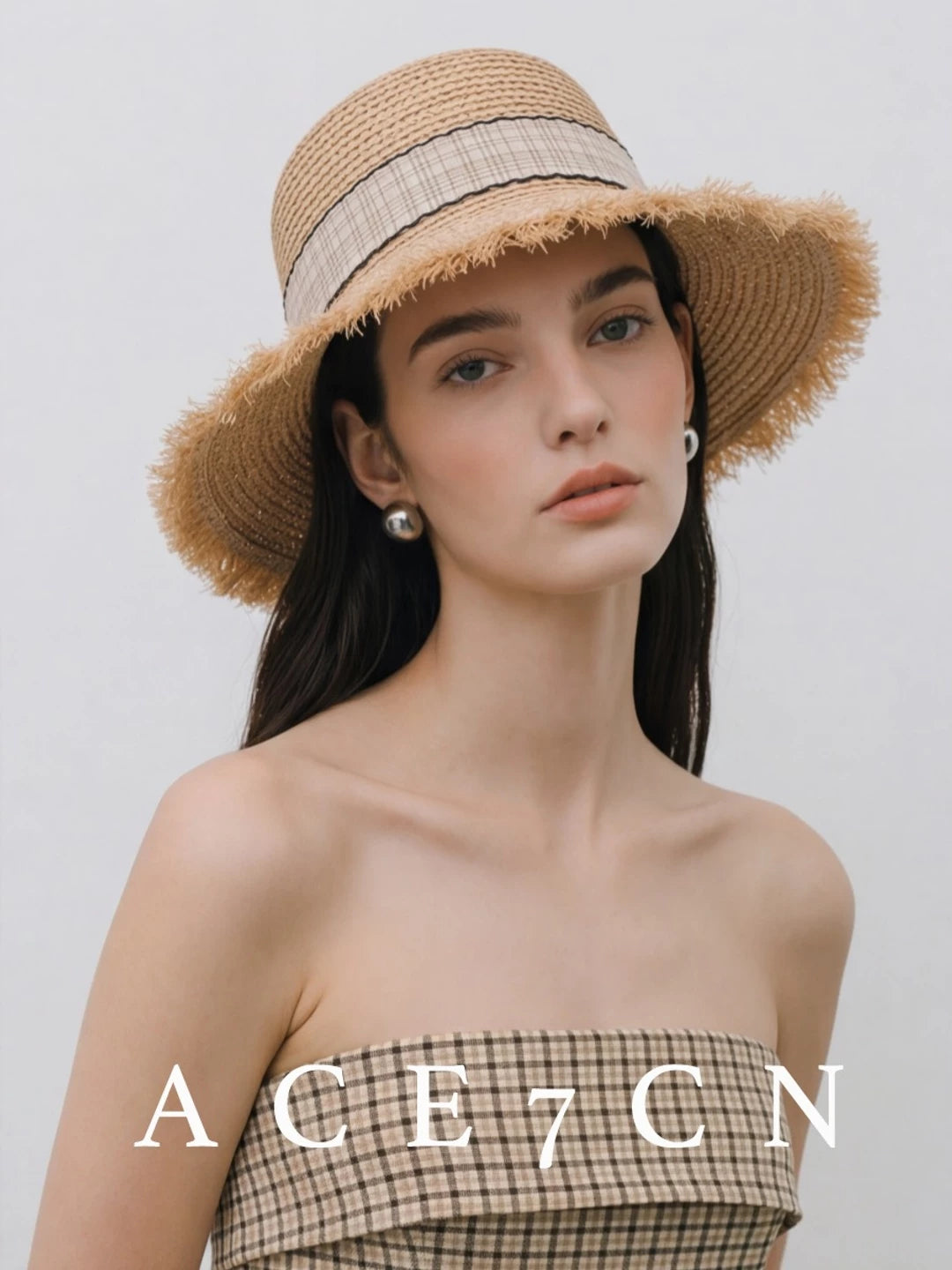 Parisian Raffia Sun Hat Straw-Woven Bow Resort