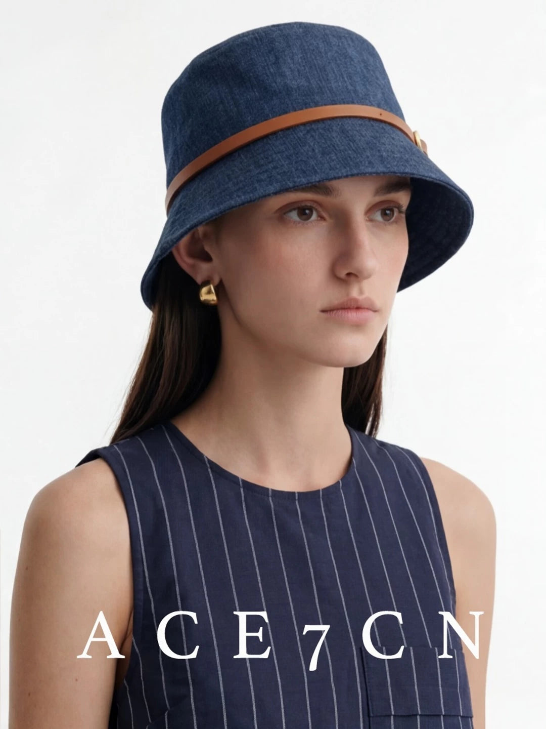 British Light-Luxury Bucket Hat High-Quality Cotton Bucket