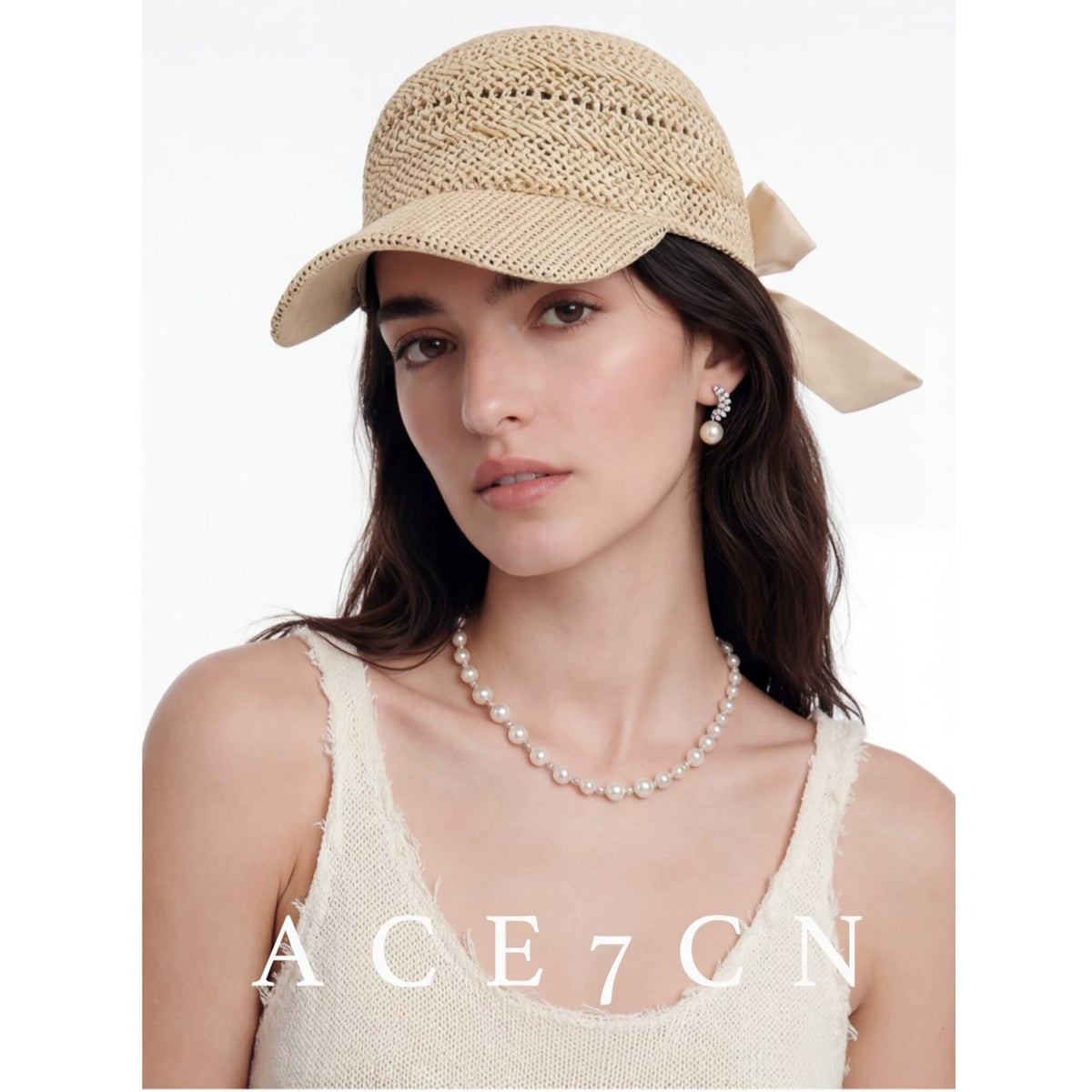 Korean Niche Paper-Straw Baseball Cap Handmade Openwork