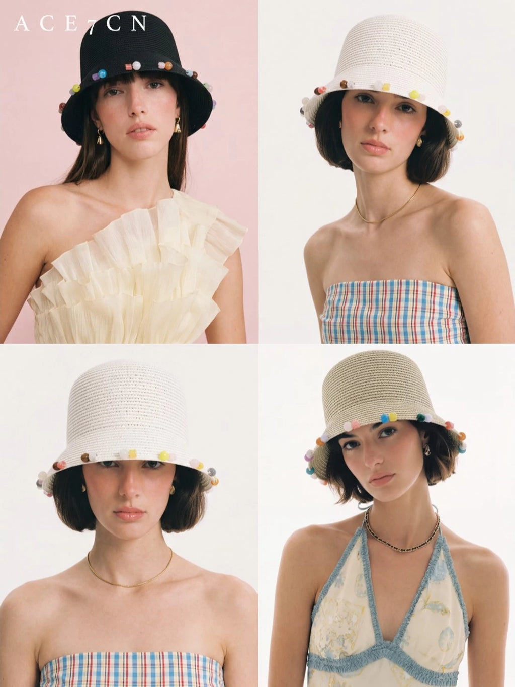 South-France Midsummer Handmade Bucket Hat Japanese Bucket