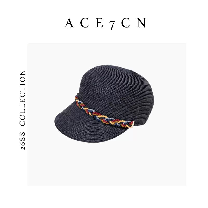 Japanese Niche Straw-Woven Equestrian Hat Riding Hat