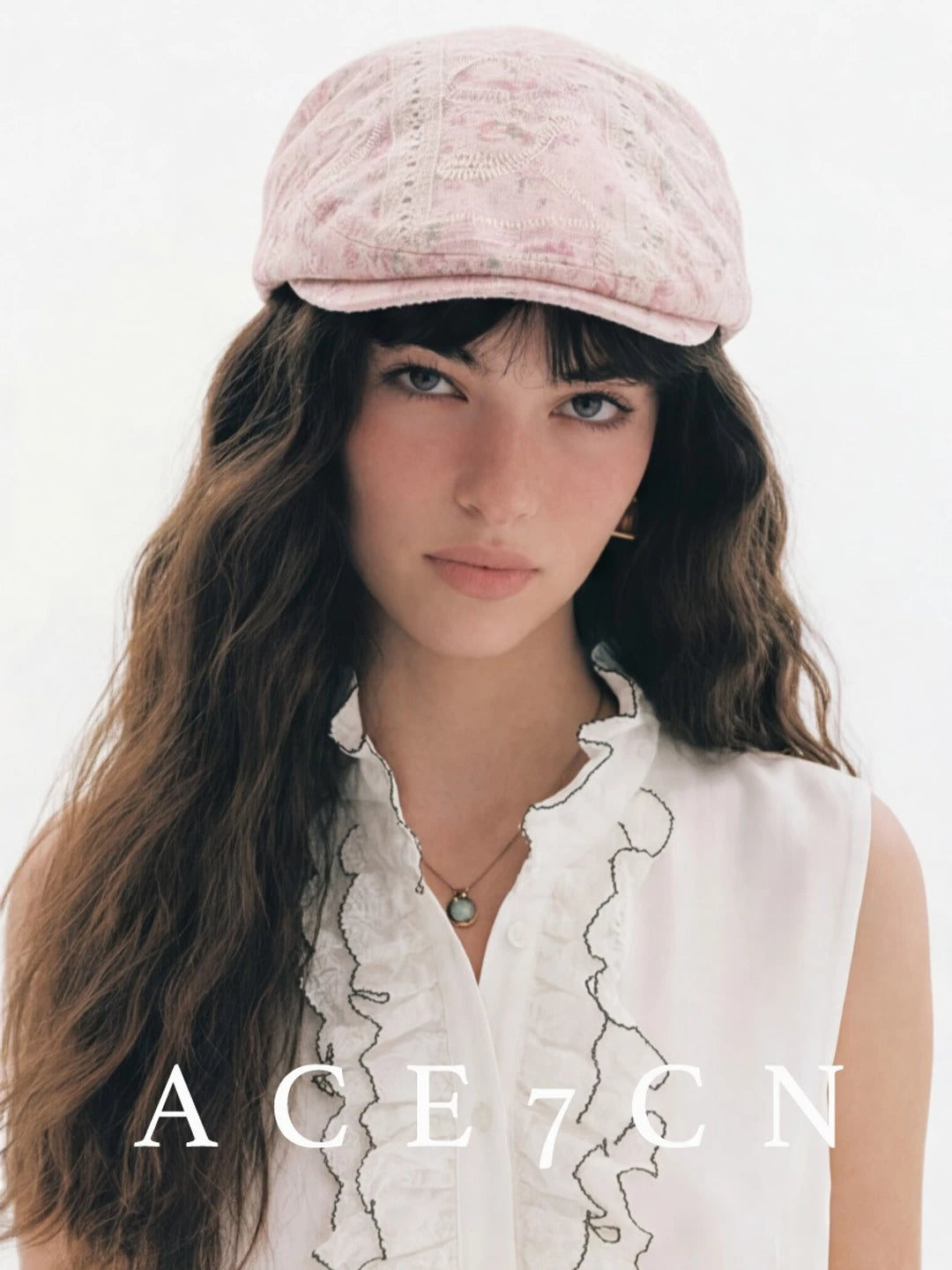 New Elegant Old-Money Embroidered Flat Cap Niche