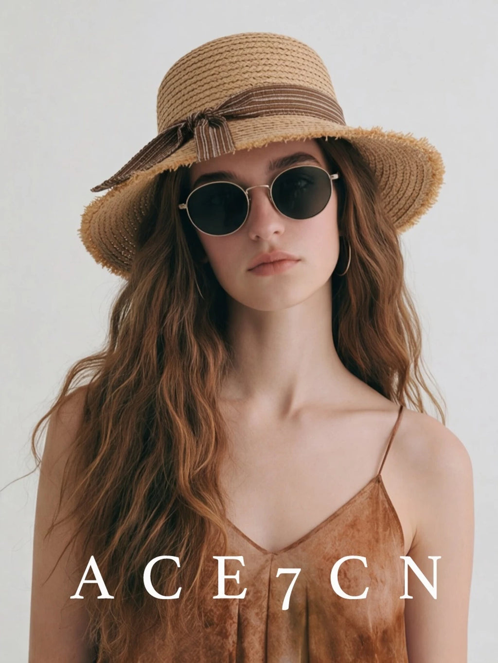 Parisian Raffia Sun Hat Straw-Woven Bow Resort