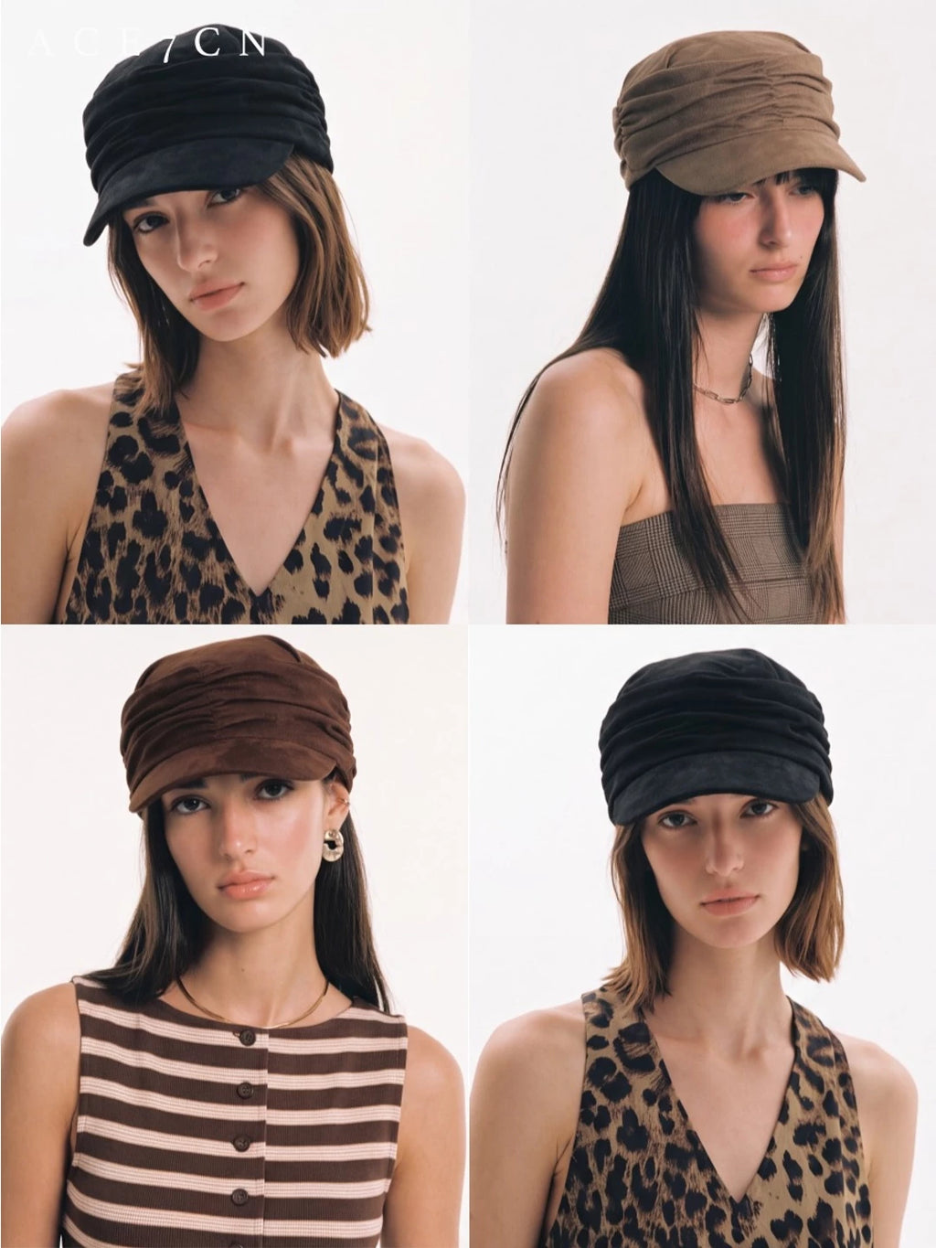Japanese Niche Handmade Pleated Equestrian Hat Pleated