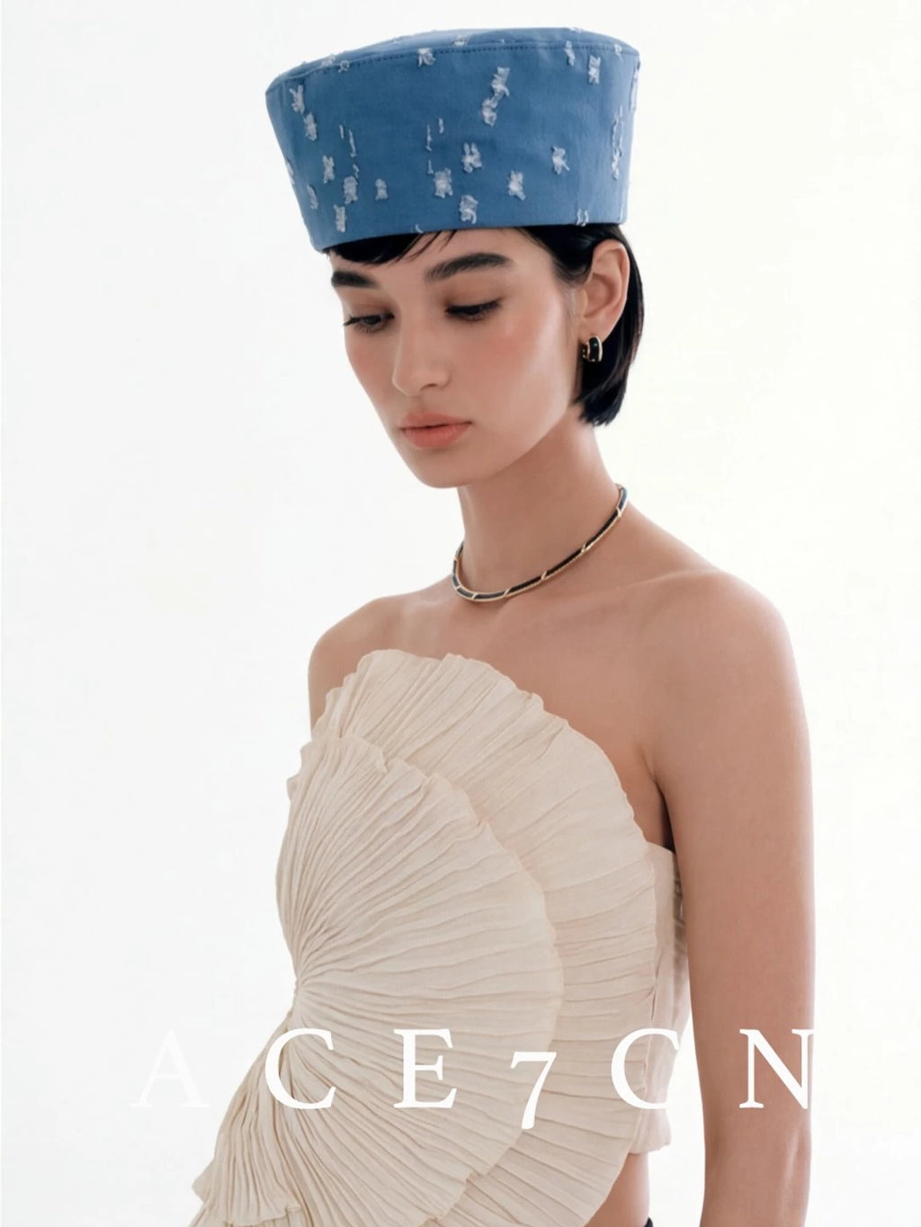 Urban Casual Denim Pillbox Hat pillbox Hepburn