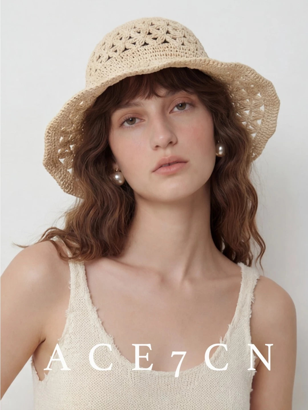Nordic Chic Bucket Hat Foldable Soft Openwork