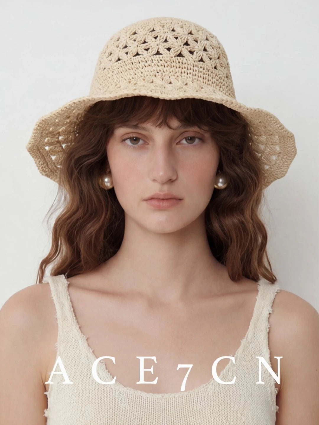 Nordic Chic Bucket Hat Foldable Soft Openwork
