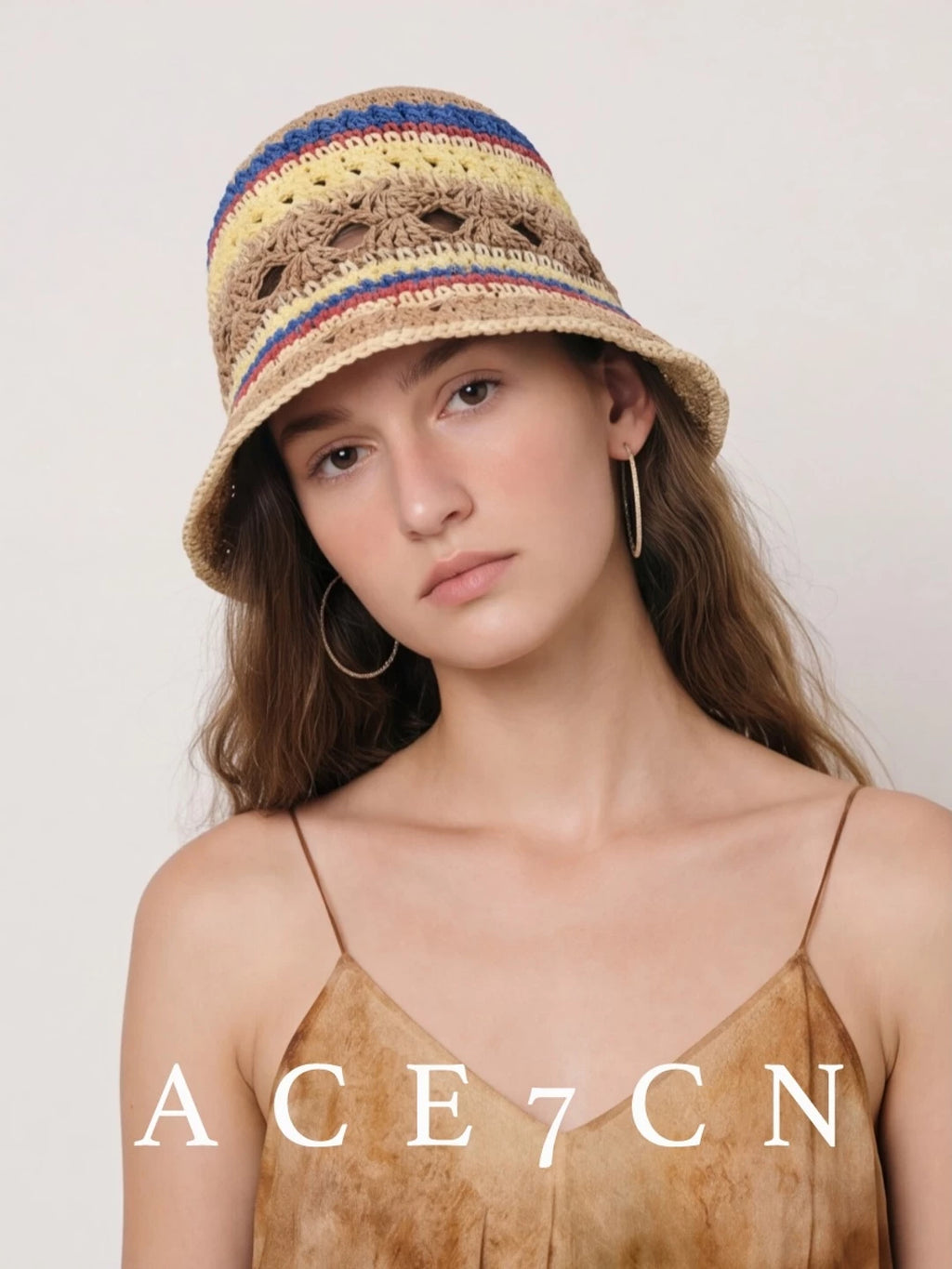 Nepalese Handmade Openwork Bucket Hat Breathable Women