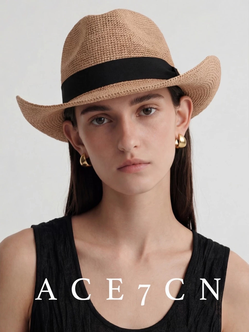 British Classic Premium Raffia Fedora Hand-Woven Western