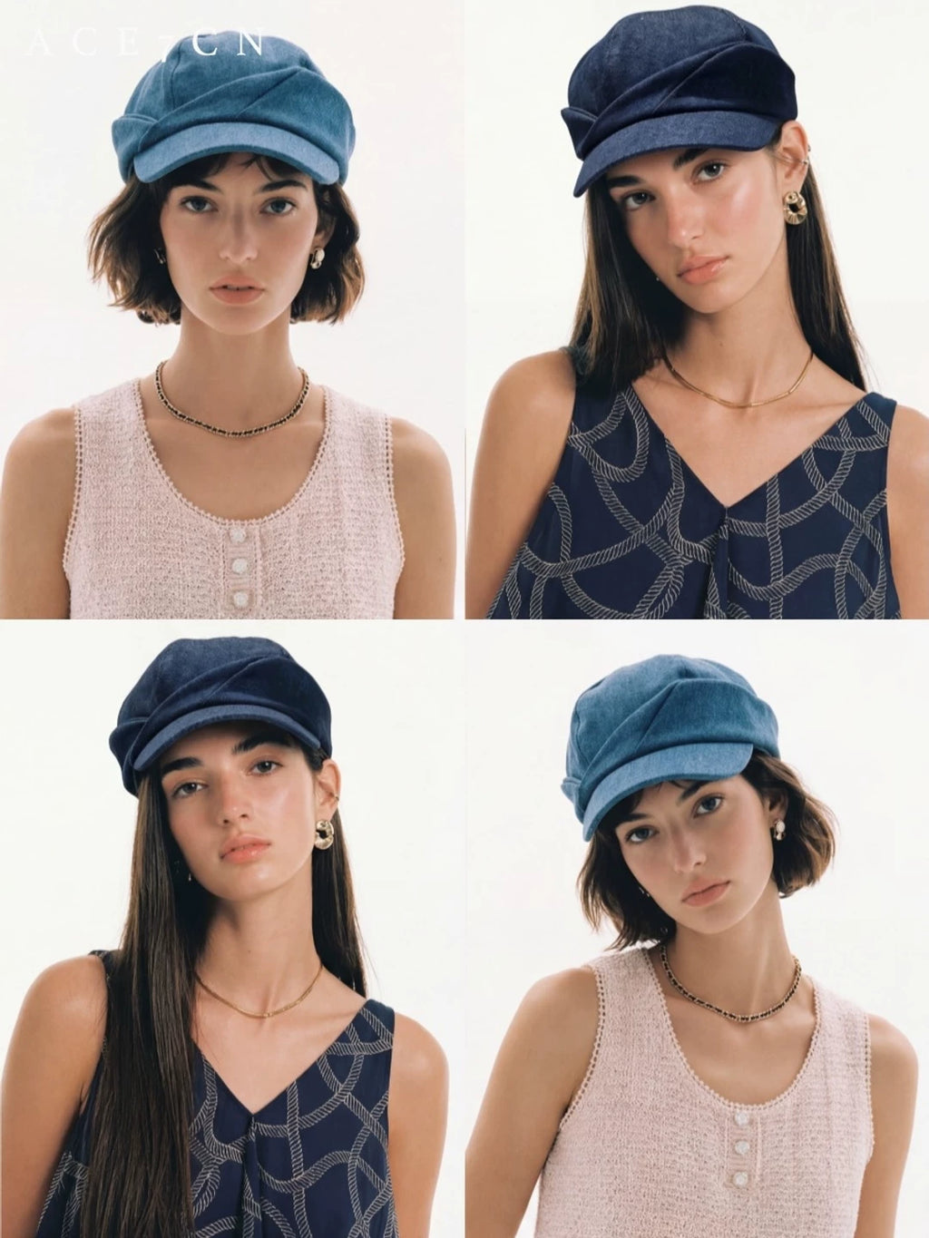 Japanese Niche Newsboy Cap Casual Denim Hat