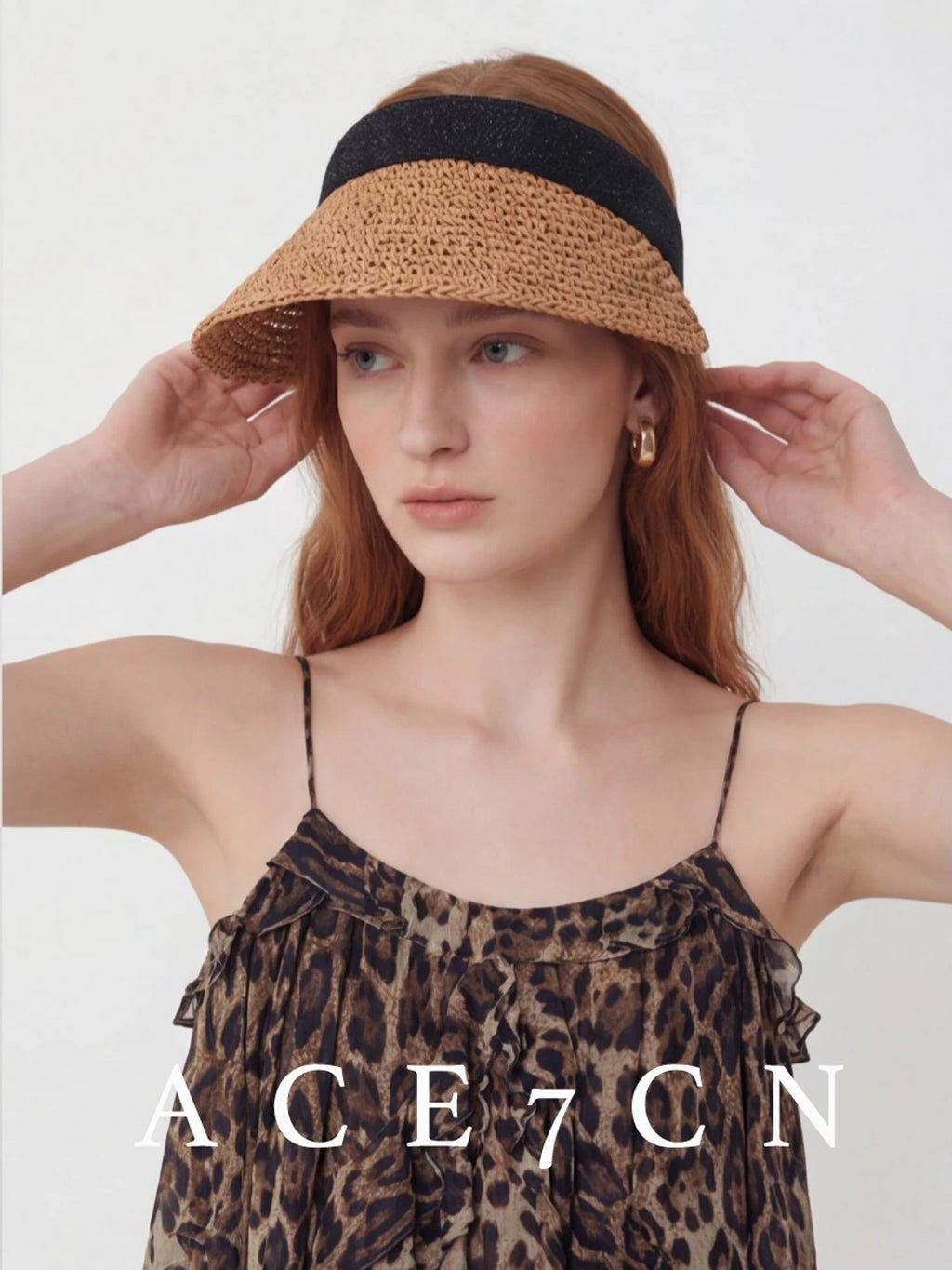 South-France Resort Visor Subtle-Glitter Refined Sun-Shade Headband
