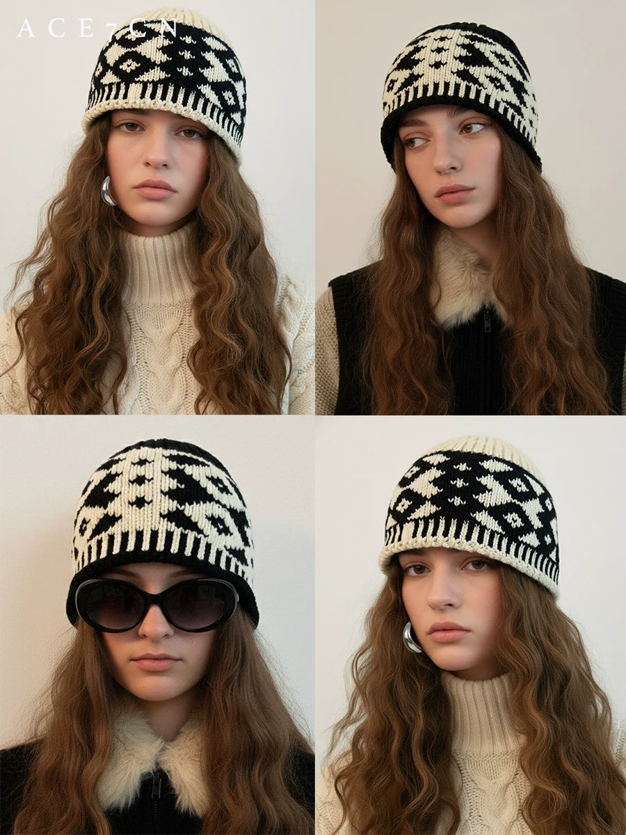 Nordic Knit Beanie 2025 A W New