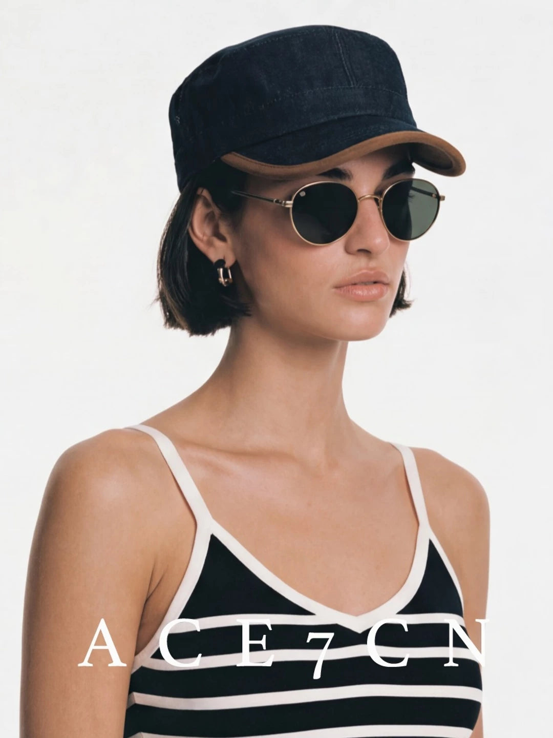 Urban Chic Denim Riding Hat Distressed Denim