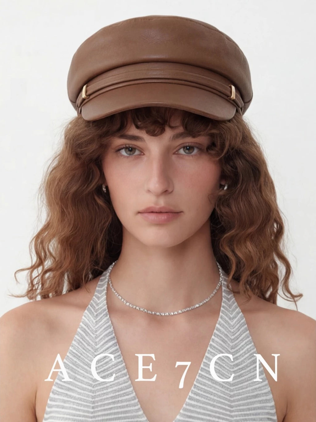 Urban Minimalist Faux-Leather 3D Equestrian Hat Chic