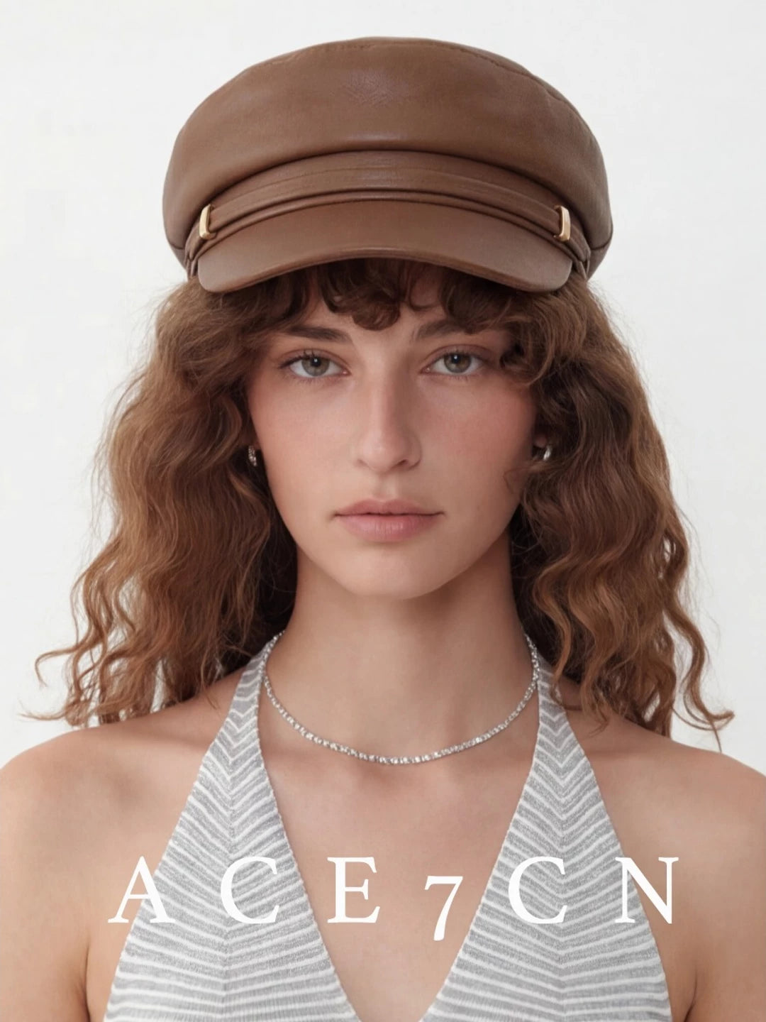 Urban Minimalist Faux-Leather 3D Equestrian Hat Chic