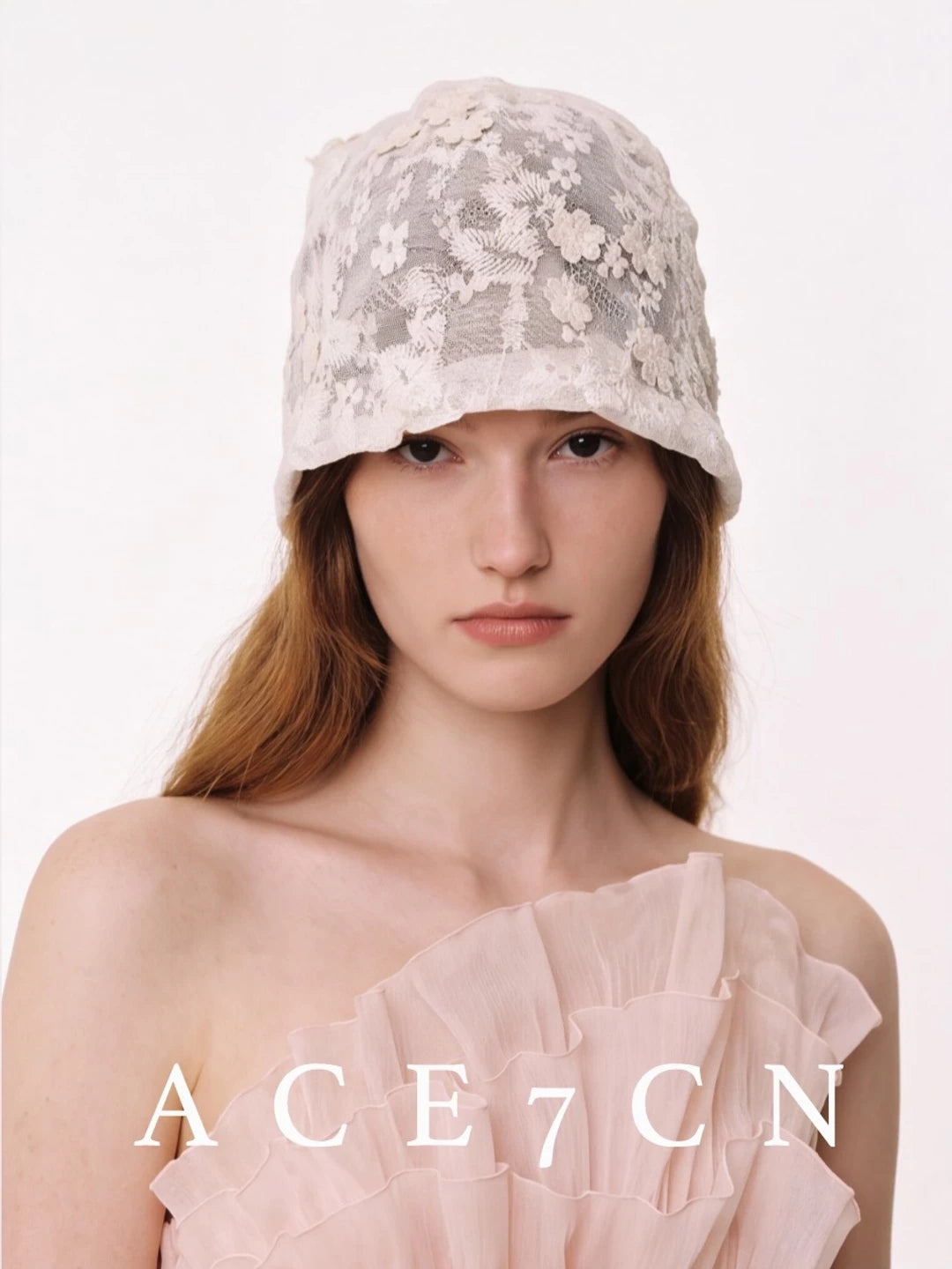 Light-French Vintage Hat chao Lightweight Lace Floral