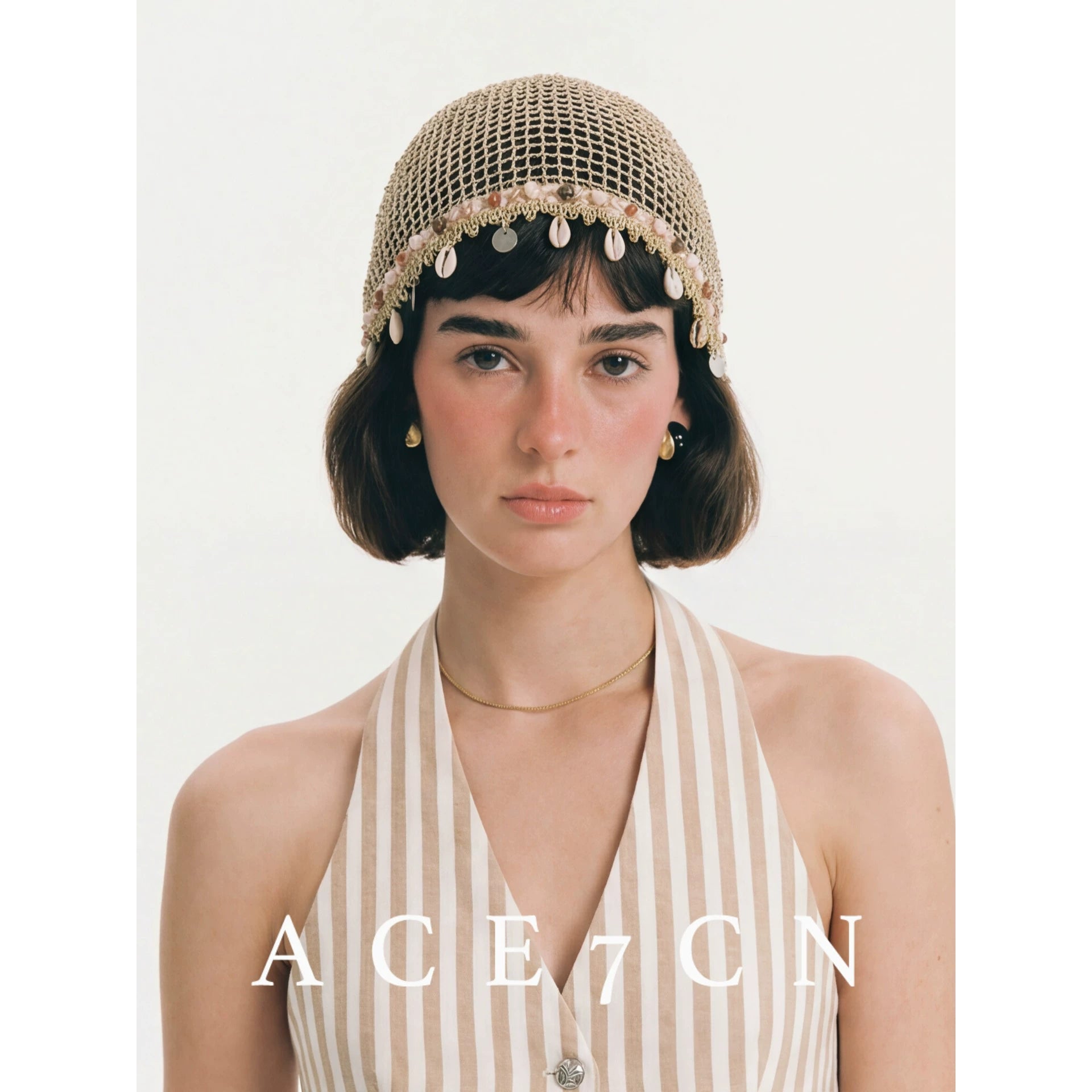 Vintage Niche Openwork Hat Handmade Styling Pullover
