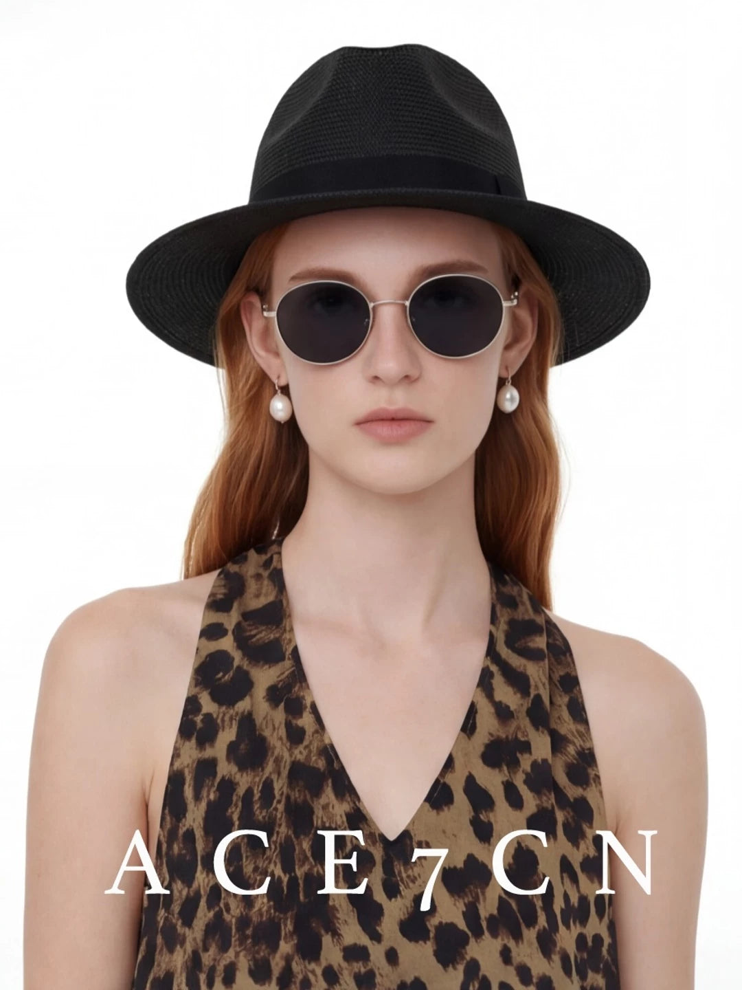 South-France Holiday Premium Panama Hat Straw-Woven Western