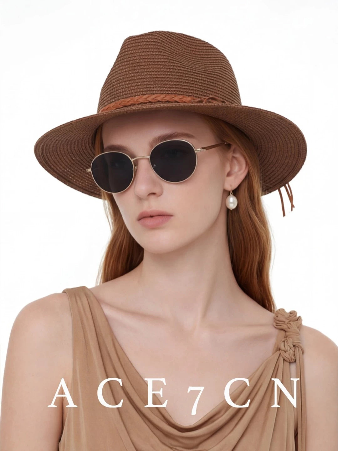 Nordic Chic Panama Straw Hat Straw-Woven Dress