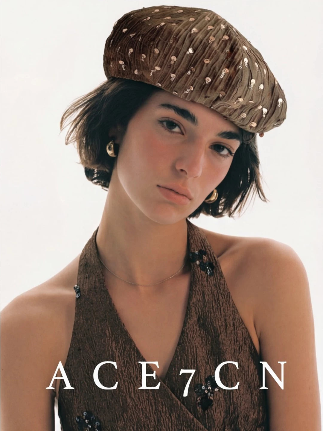 British Old-Money Vintage Tencel Beret High-Quality Handmade