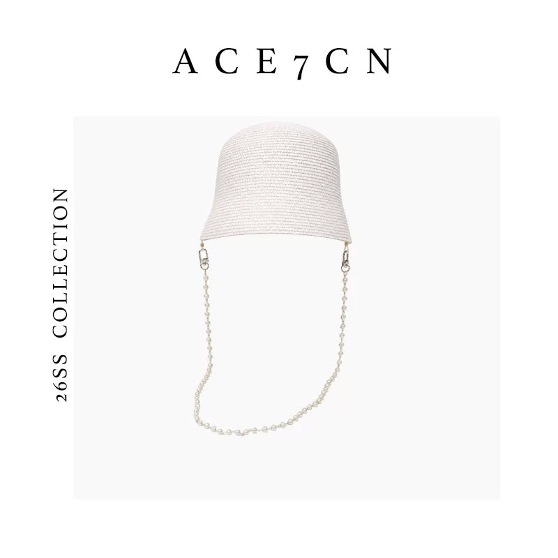 Italian Niche Light-Luxury Chain Lampshade Bucket Hat