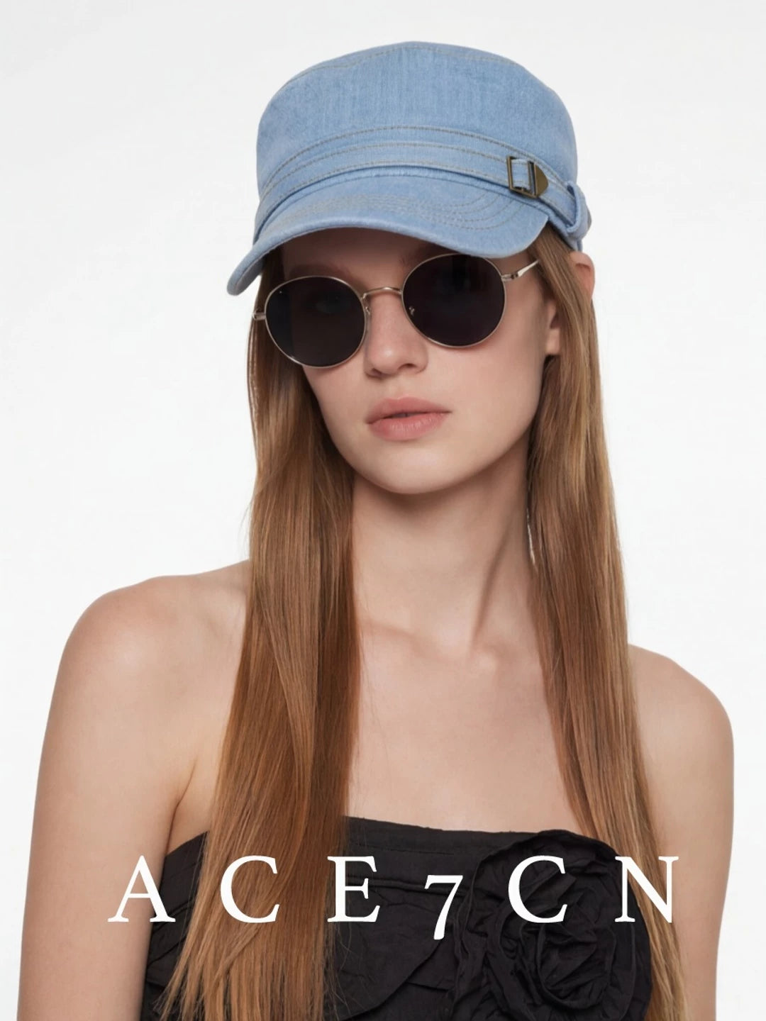 Casual Urban Chic Denim Riding Hat Commute