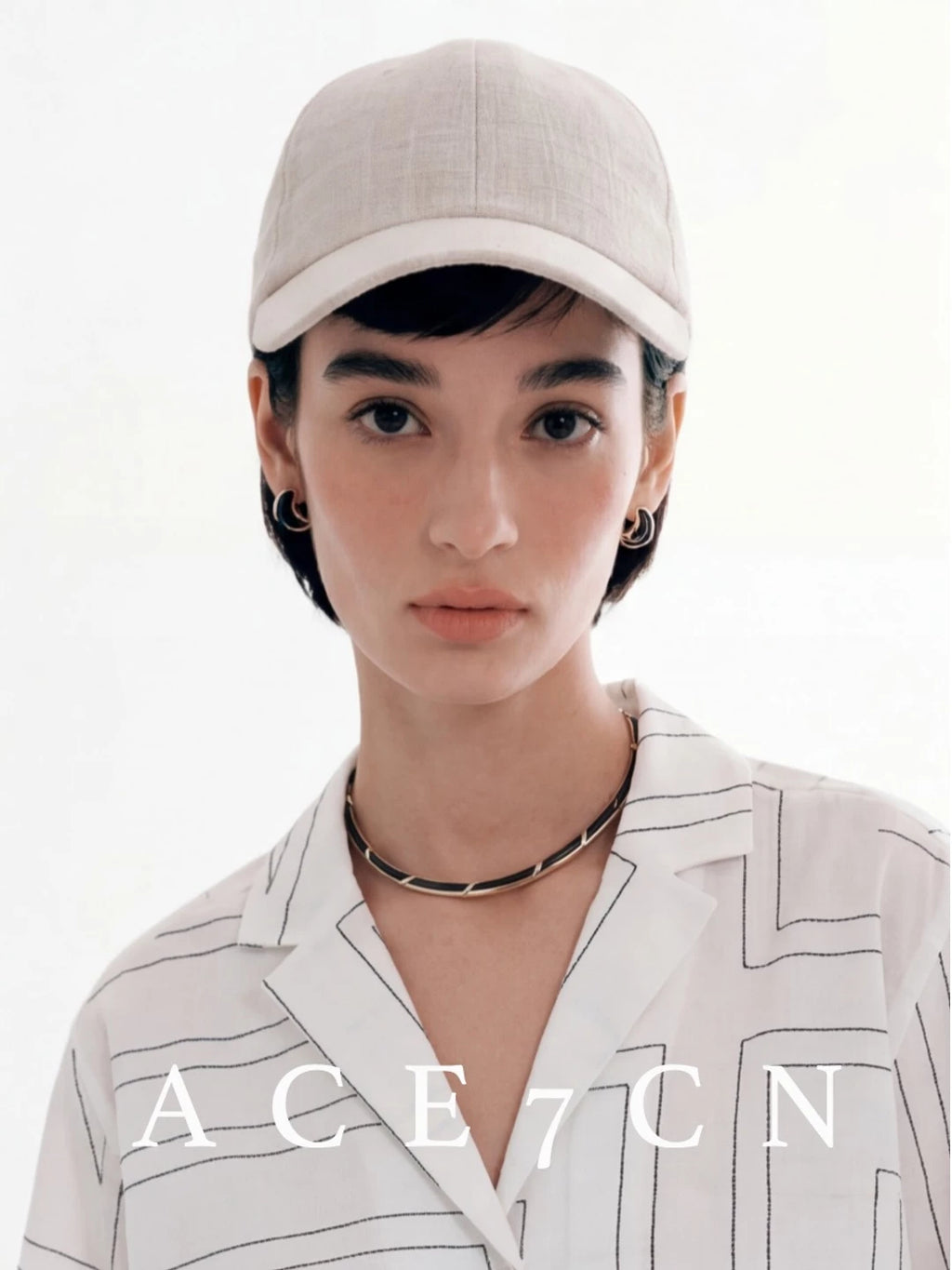 Urban Minimalist Linen Riding Hat Breathable Sun-Shade