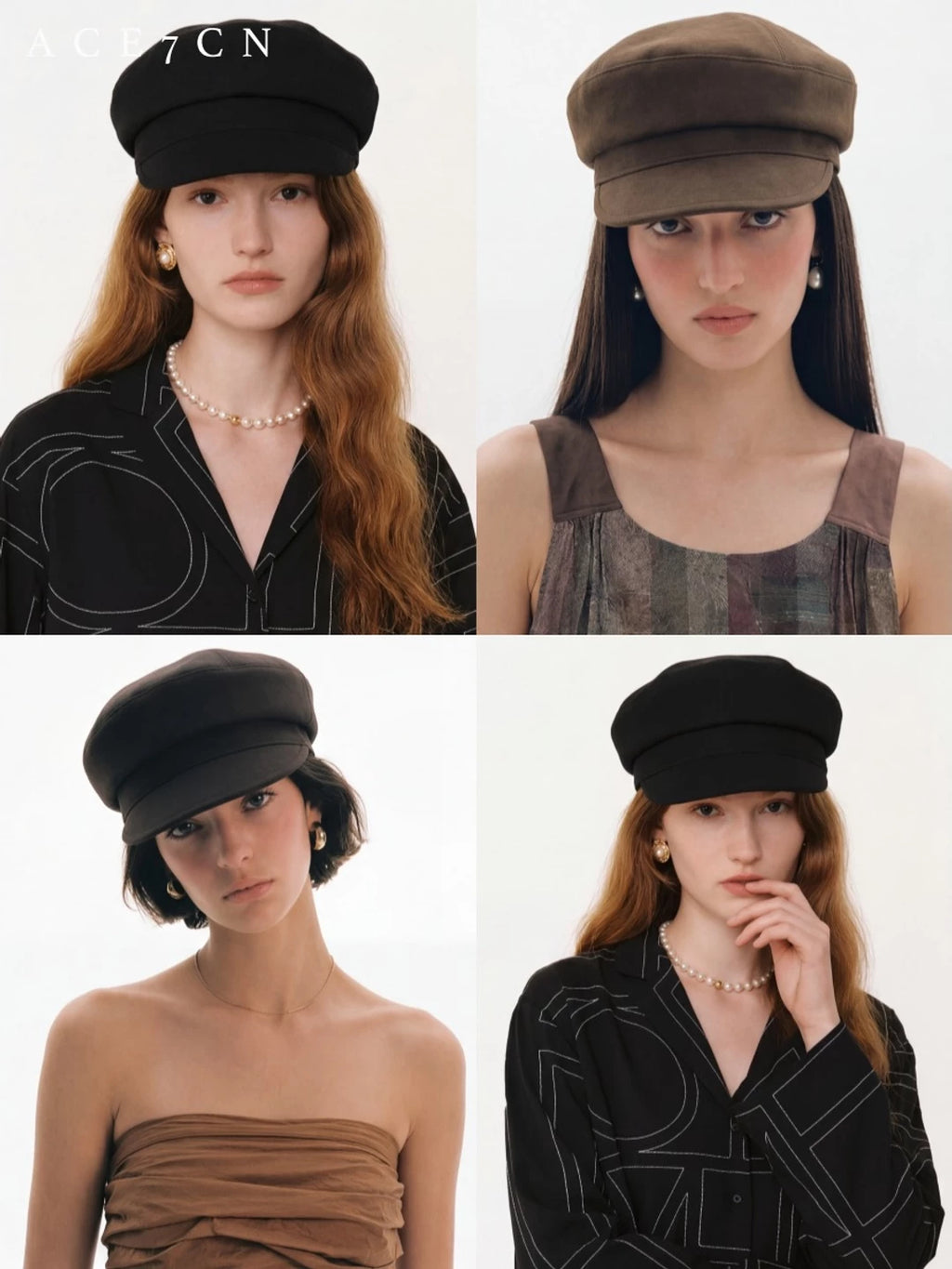 Japanese Niche Suede Newsboy Cap Large-Fit Painter
