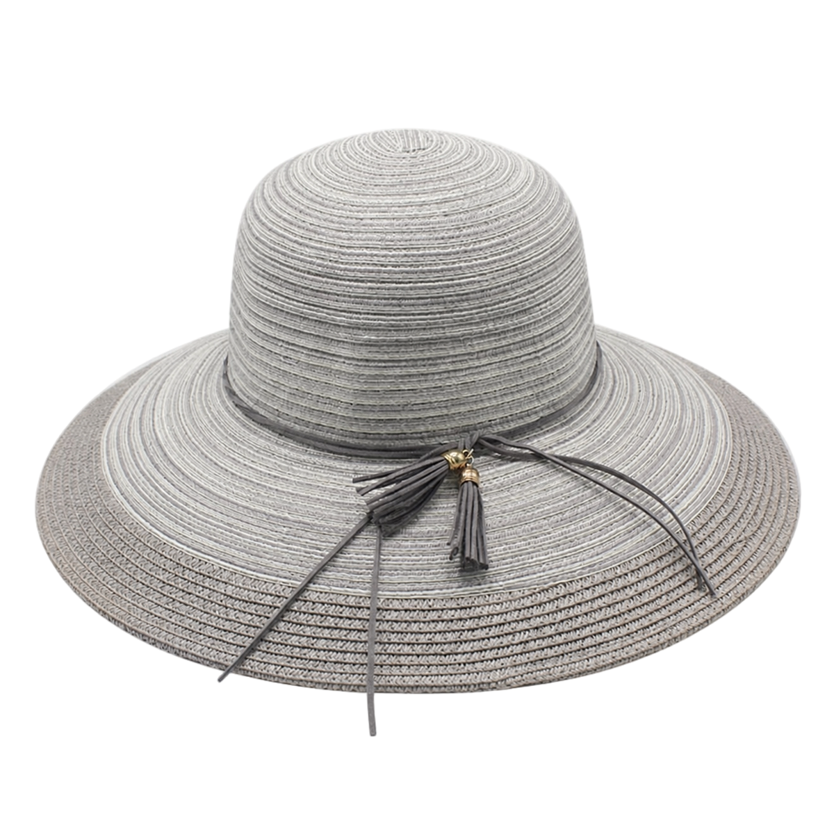 South-France Resort Paper-Straw Sun Hat Multi-Stripe Seaside