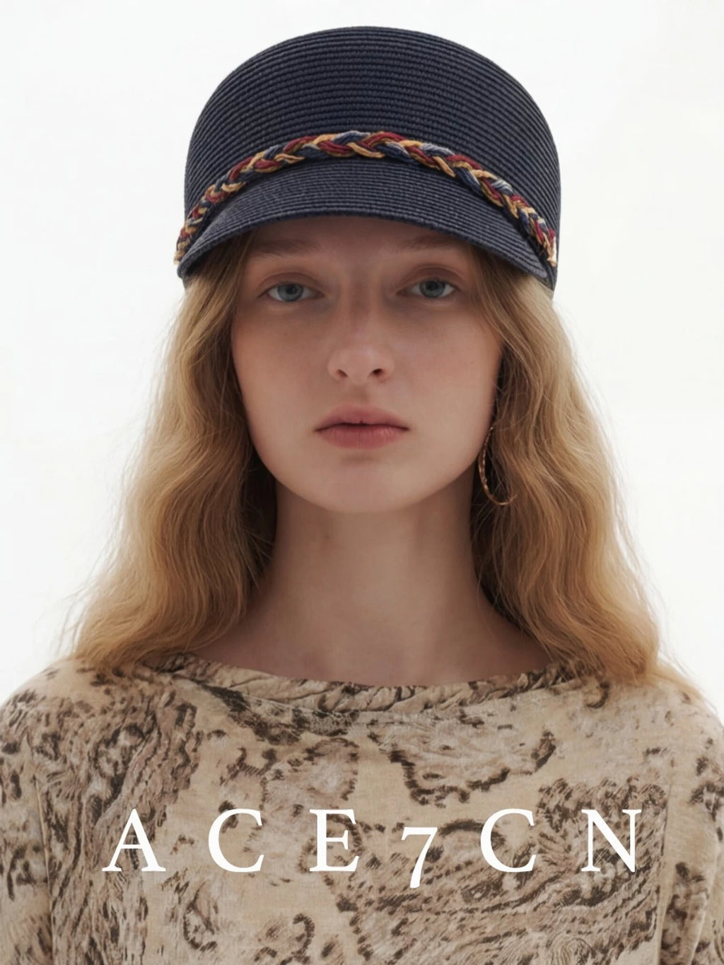 Japanese Niche Straw-Woven Equestrian Hat Riding Hat