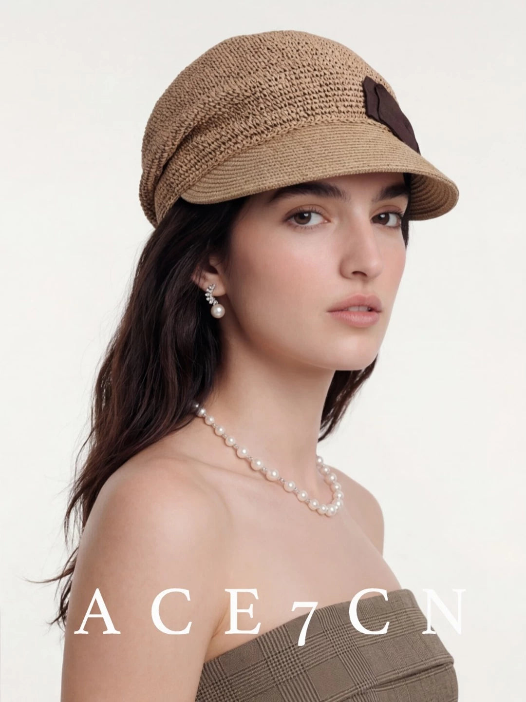 Japanese Classic Straw-Woven Riding Hat Hand-Woven Straw
