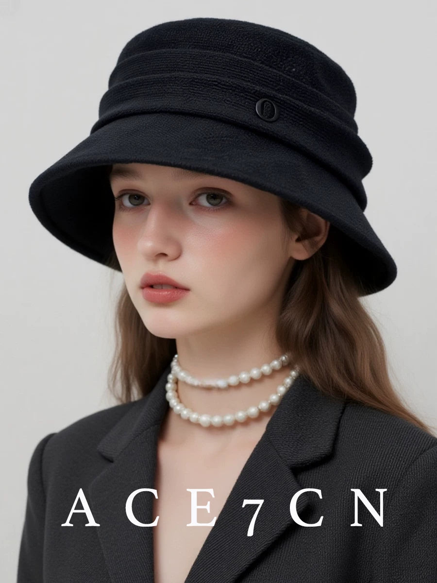 Tweed Short-Brim Bucket Hat Bucket Hat Women