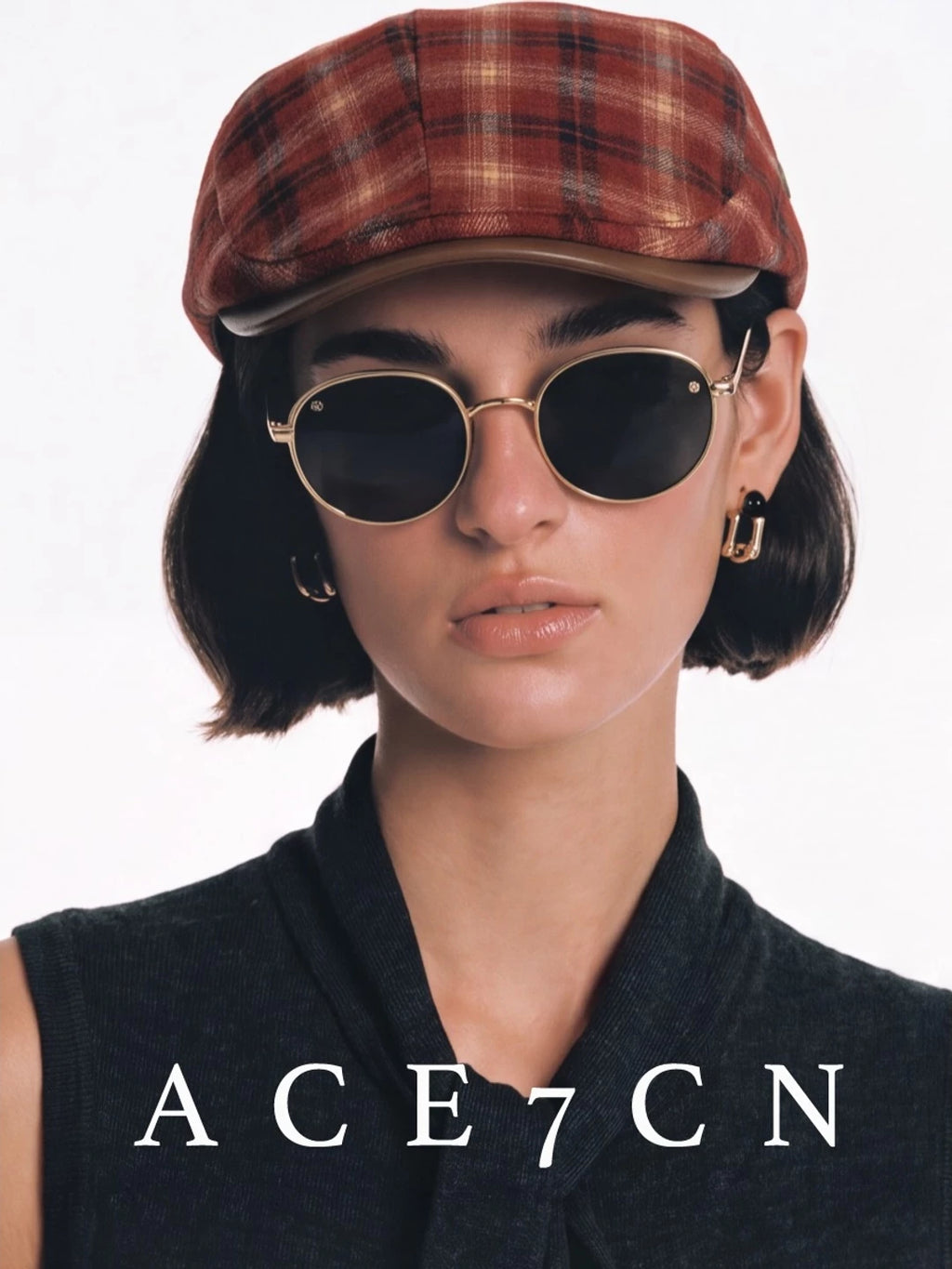 British Vintage Plaid Flat Cap New Cap