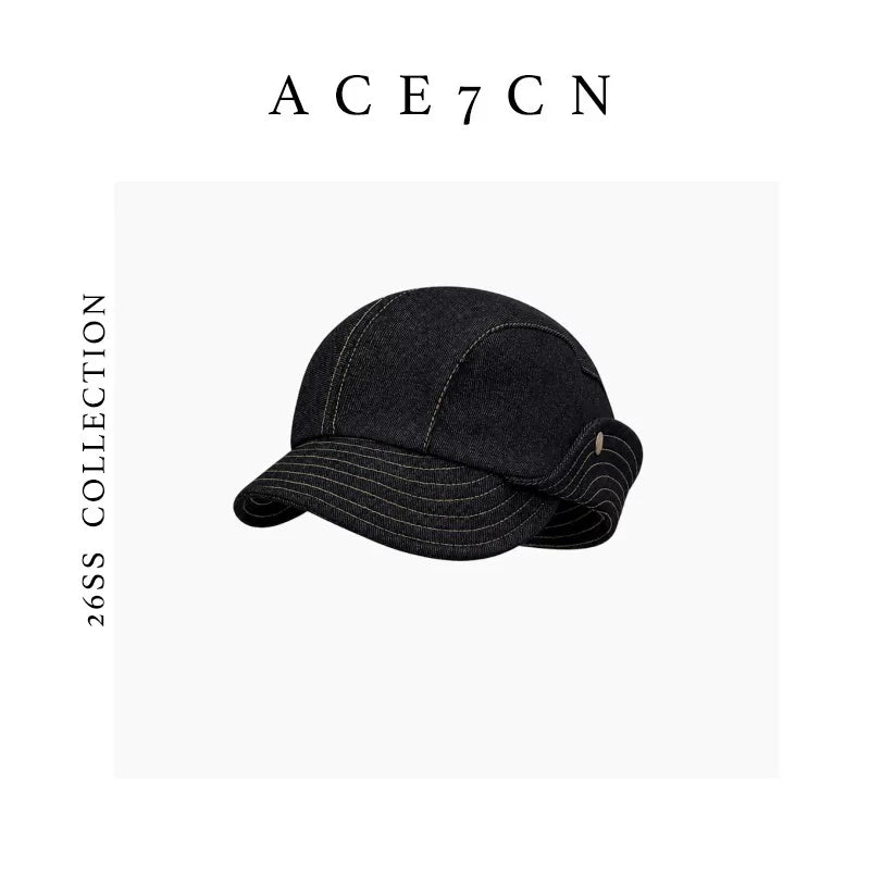 Urban Chic Denim Riding Hat Roll-Brim Bucket