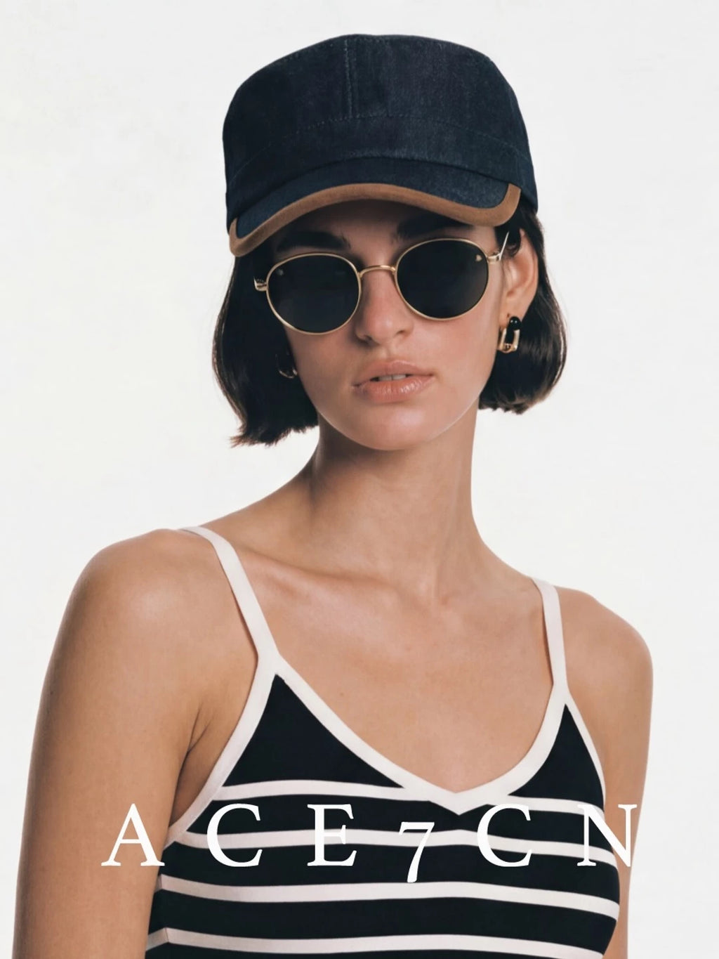 Urban Chic Denim Riding Hat Distressed Denim