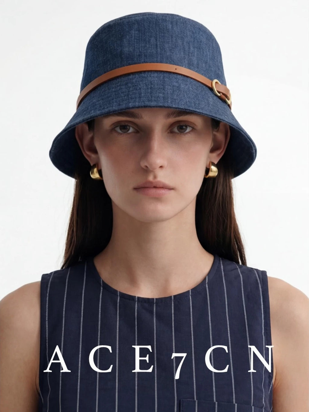 British Light-Luxury Bucket Hat High-Quality Cotton Bucket