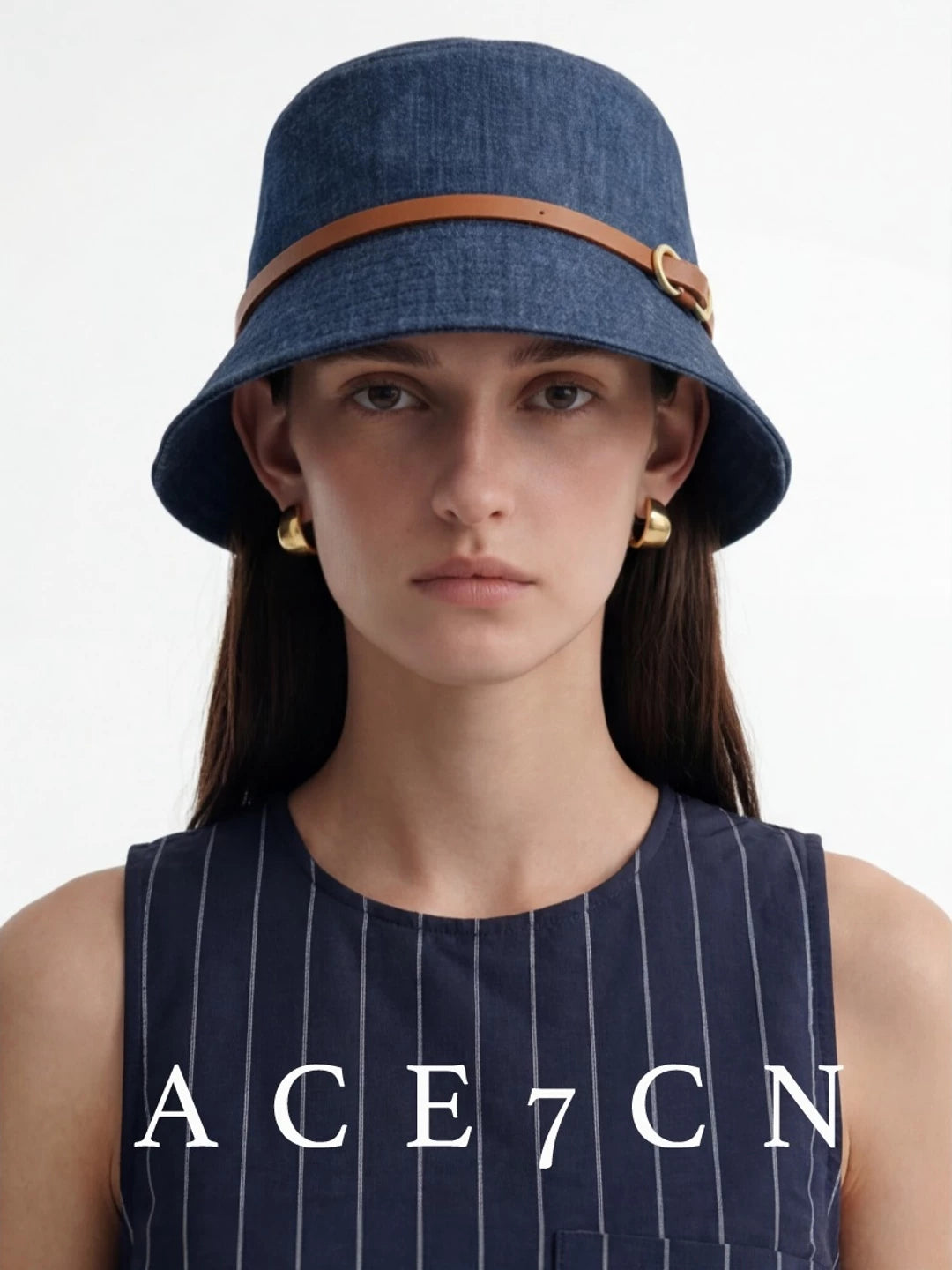 British Light-Luxury Bucket Hat High-Quality Cotton Bucket