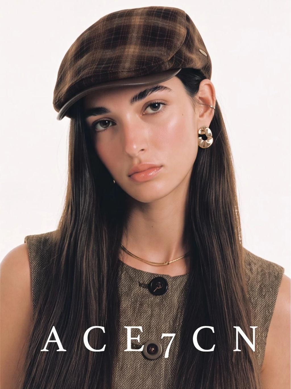 British Vintage Plaid Flat Cap New Cap