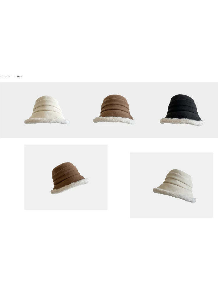 Korean Fluffy Snow Hat Autumn-Winter Warm Travel