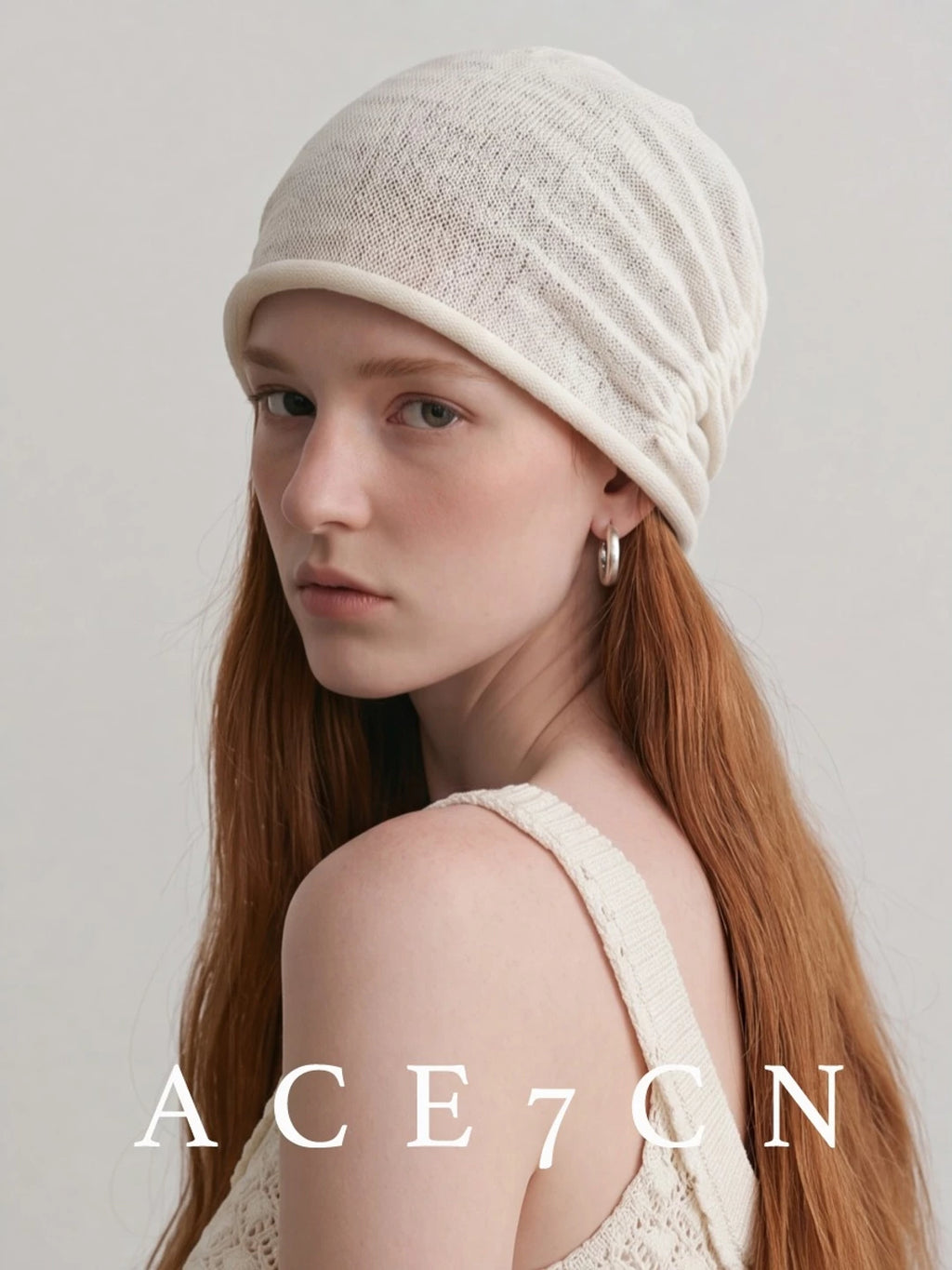 100 Linen Japanese Artsy Beanie Pleated Breathable
