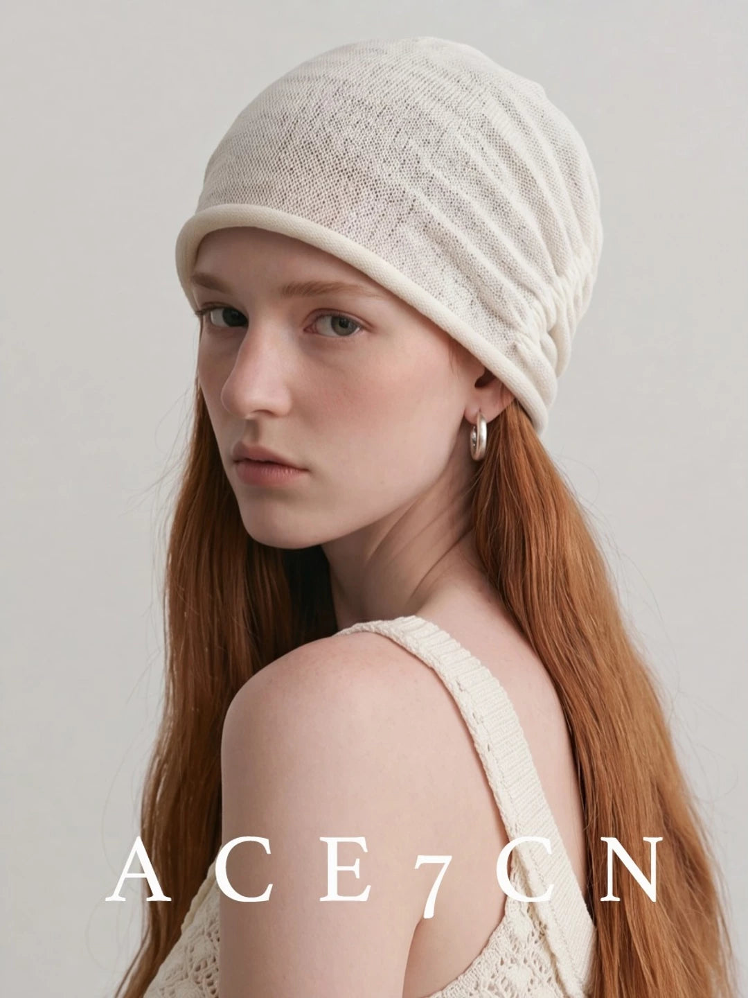 100 Linen Japanese Artsy Beanie Pleated Breathable