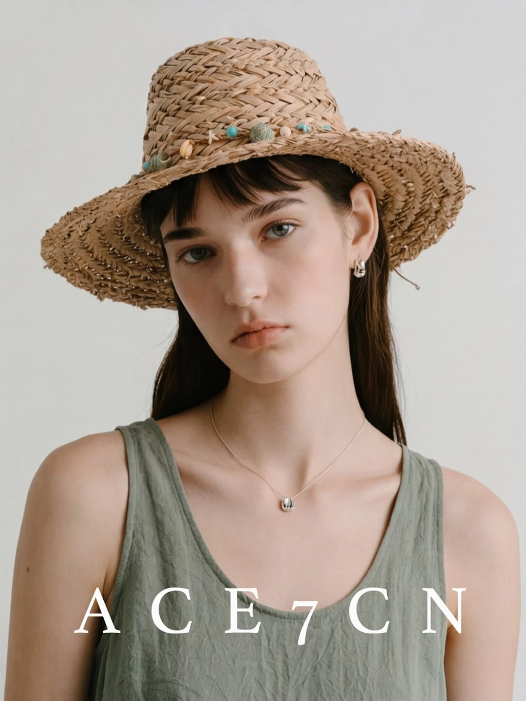 Champs-Élysées Natural-Straw Dress Hat Premium Beaded Woven