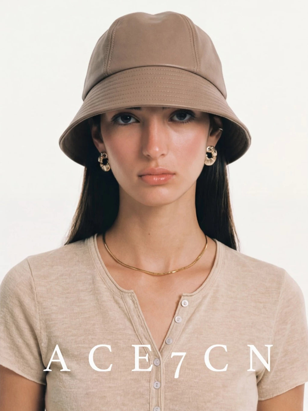 British Chic Minimalist Bucket Hat Round-Top Cloche