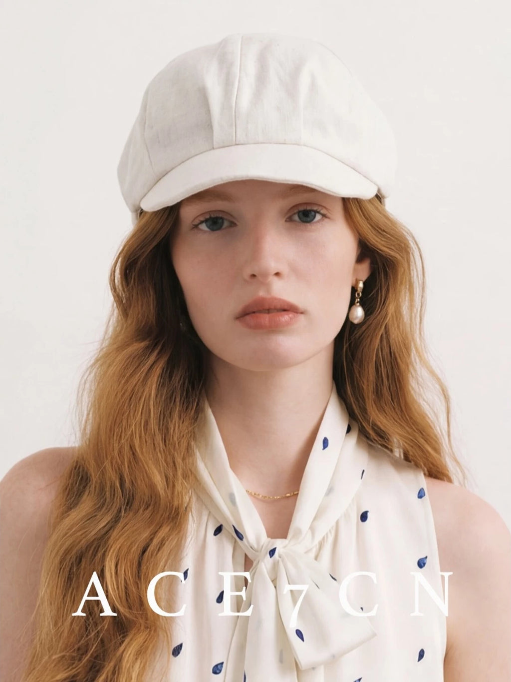 Vintage Elegant Linen Newsboy Cap Outdoor Artsy