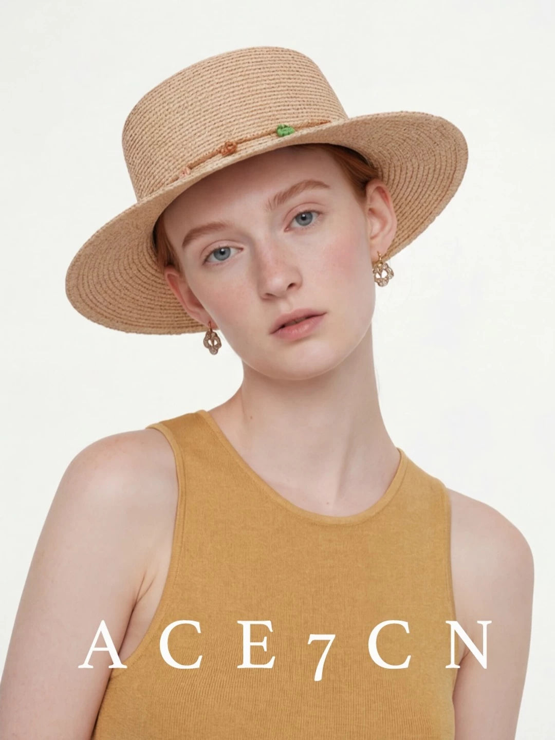 South-France Resort Raffia Dress Hat Colorful Pom