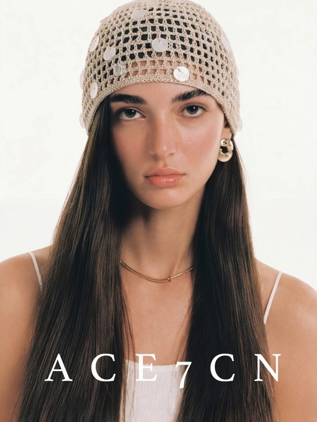 Vintage Chic Hand-Crochet Hat Vintage Openwork Headwrap