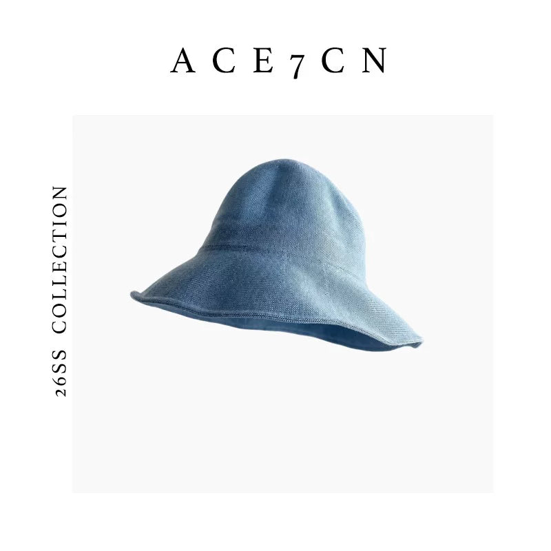 Bucket Hat Casual Breathable Sun Hat Wide-Brim
