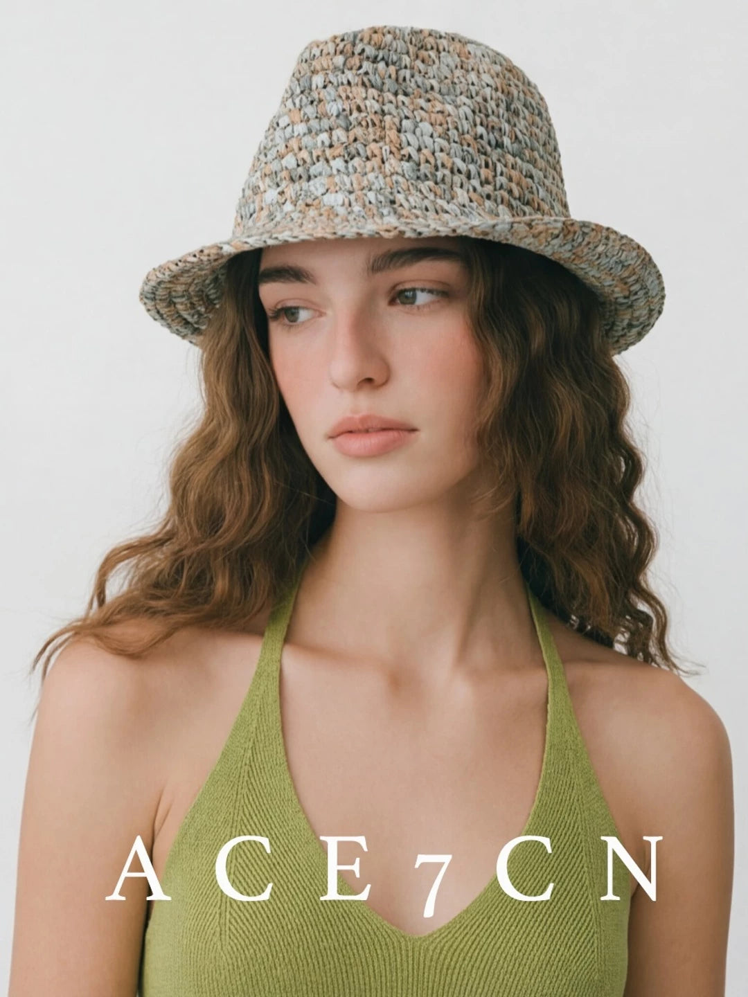 Nordic Niche Hand-Crochet Fedora Western 90s Vintage