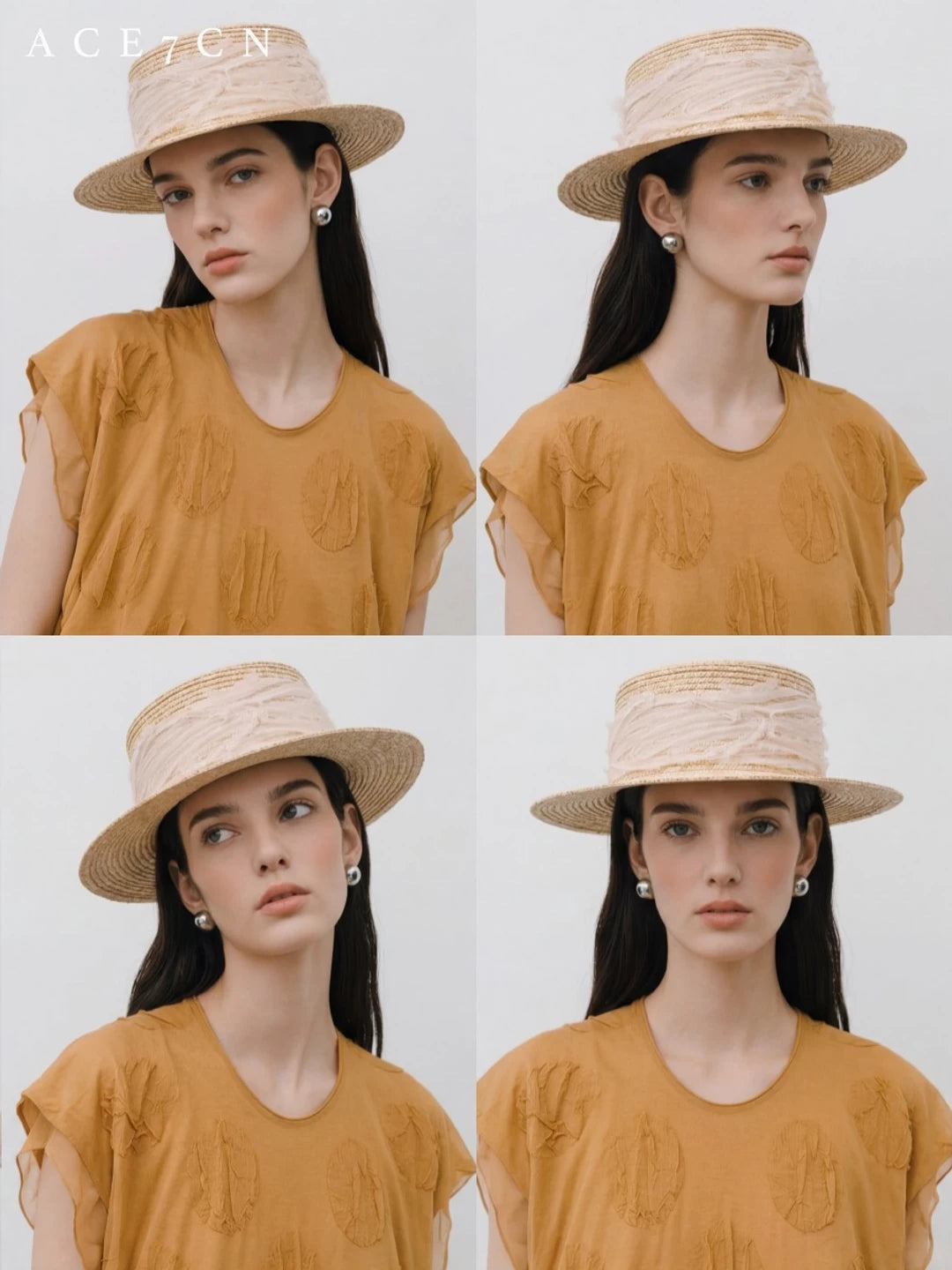 British Classic Natural Wheat-Straw Fairy Dress Hat