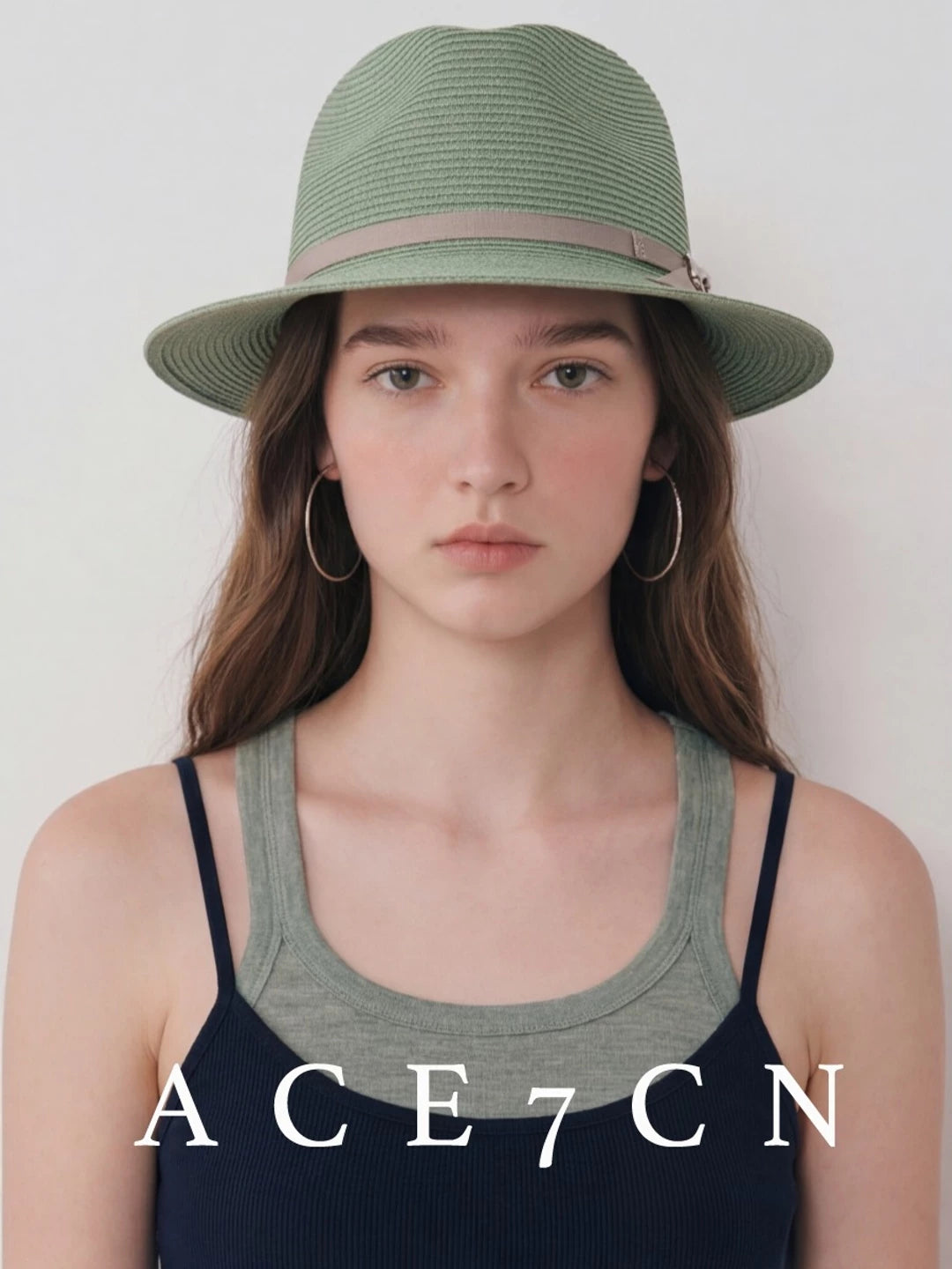 British Chic Resort Paper-Straw Dress Hat French